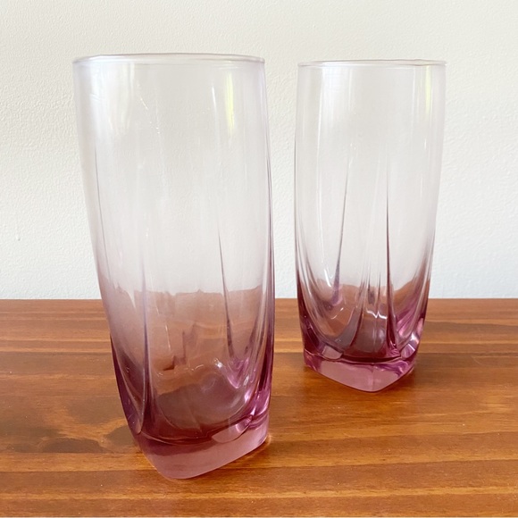 Vintage Dining Vintage Pink Libbey Drinking Glass Set Poshmark